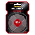 Scotch 3M  Mount Double Sided 1 in. W X 125 in. L Mounting Tape Black 414H-MED
